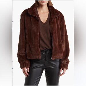 Sanctuary Lux Faux Fur Jacket - Frappe